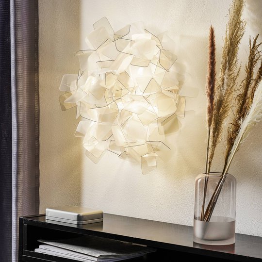 Ovanlig vägglampa Clizia, rökfärgad
