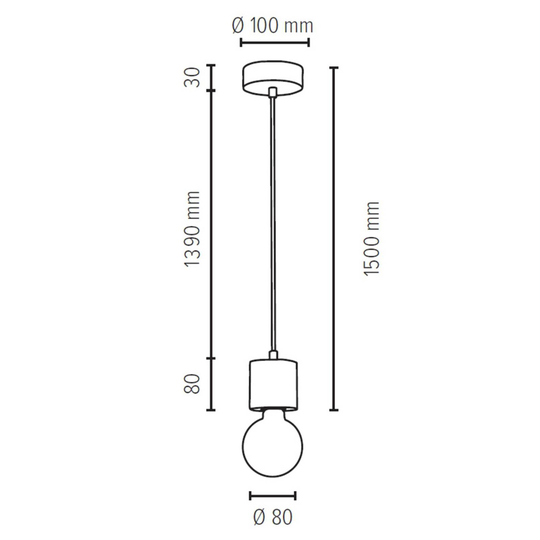 Envolight Terra hänglampa, ljus tall, 1 lampa