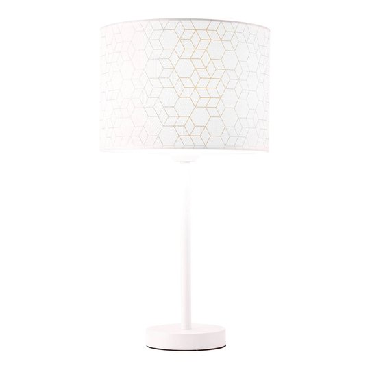 Bordslampa Galance, vit med metallfot