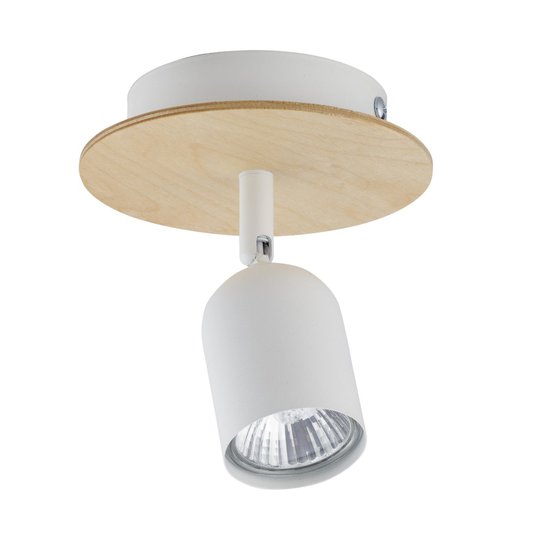 Takspot Top Wood, 1 lampa, trä/vit