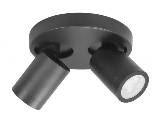 Oliver 2-spot (IP44) (Svart)