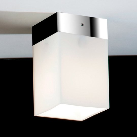 Kort taklampa QUADRO BOX SHORT, förkromad
