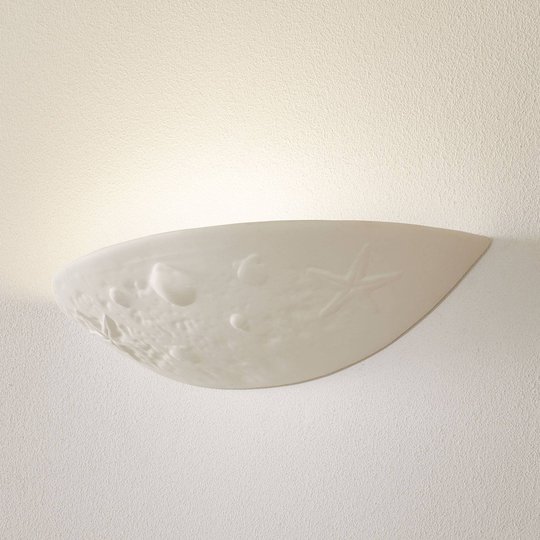 Keramikvägglampa Delia - maritimt motiv