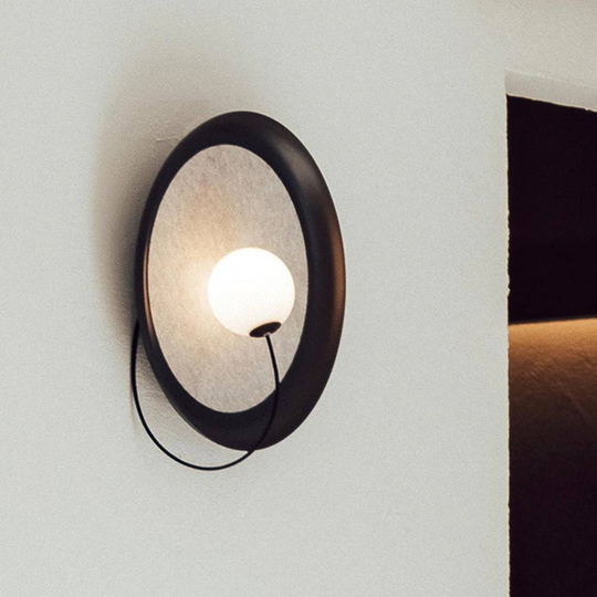 Milan Wire vägglampa Ø 38 cm antracit