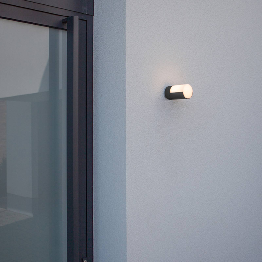 LED-utomhusvägglampa Cyra, 1 lampor matt