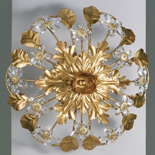 AREZZO taklampa med glasblommor