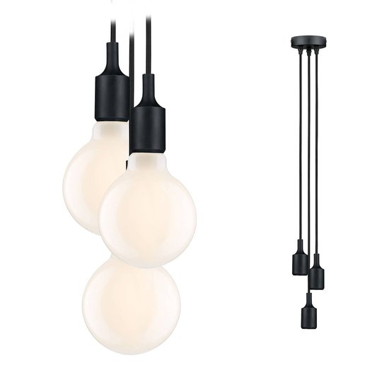 Paulmann 50343 pendellampa, 3 lampor, svart