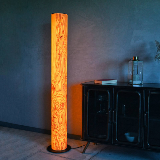LeuchtNatur Lucerna golvlampa olivask/svart