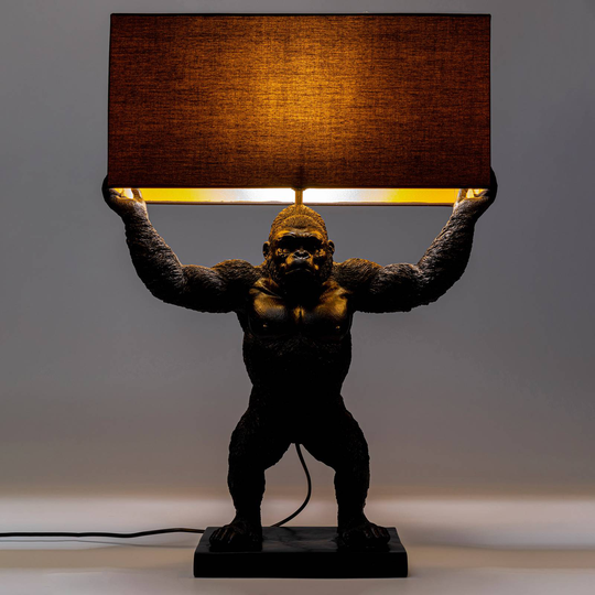 KARE Animal King Kong bordslampa med textilskärm