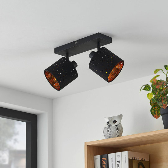 Lindby Darima takspotlight, 2 lampor svart