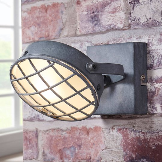 Rökgrå LED-spotlight Tamin, industriell stil