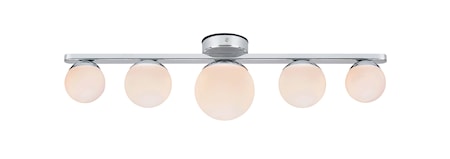 Puro Vägg/Taklampa 5 IP44 Chrome/Opal
