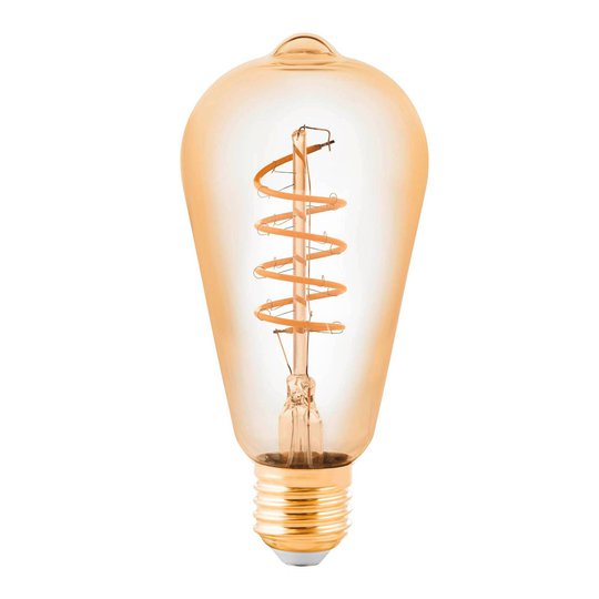LED-lampa E27 4 W rustisk bärnsten