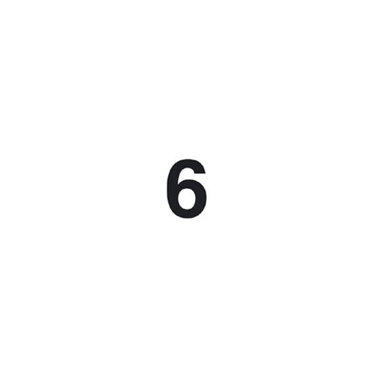 Självhäftande siffra 6
