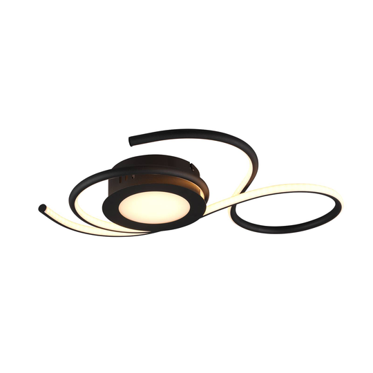 LED-taklampa Jive, 50 cm, svart matt