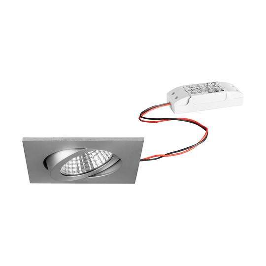 BRUMBERG inbyggnadsspot IP65 kantig aluminium