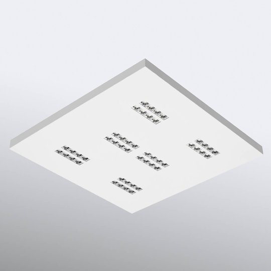 LED-taklampa Declan II SS1 kvadratiskt, 3 000 K