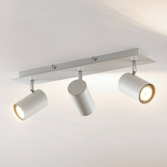 Lindby Joffrey takspotlight, 3 lampor, vit