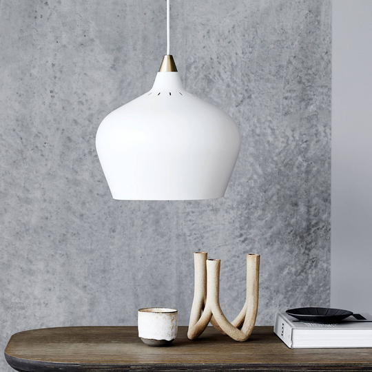 FRANDSEN Cohen pendellampa Ø 25 cm vit matt