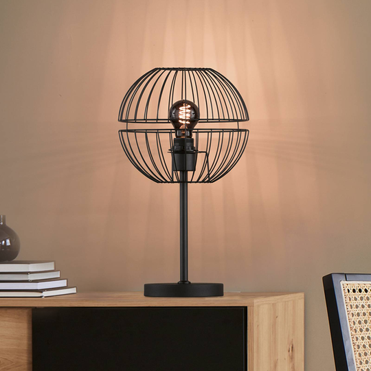 Bordslampa Drops med metallskärm, svart
