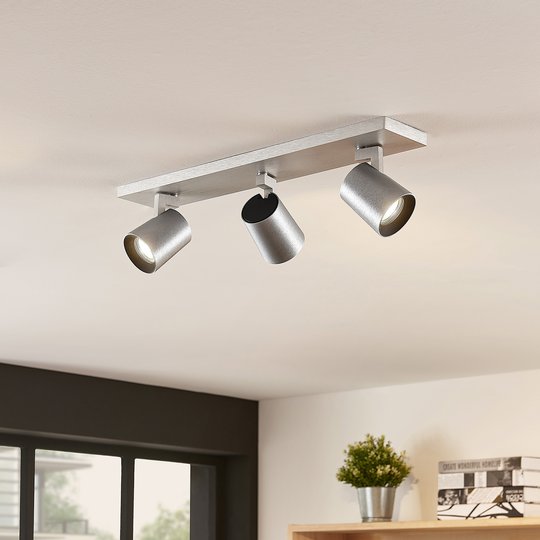 Takspotlight Iavo, justerbar, aluminium, 3 lampor