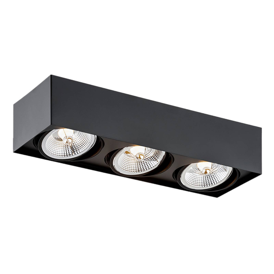 Takspotlight Ronda, 3 lampor, svart