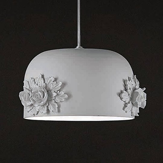 Liten LED-hänglampa Dame i vitt, 18 cm