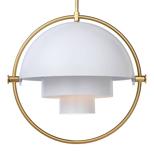 GUBI Multi-Lite hänglampa 32 cm mässing/vit