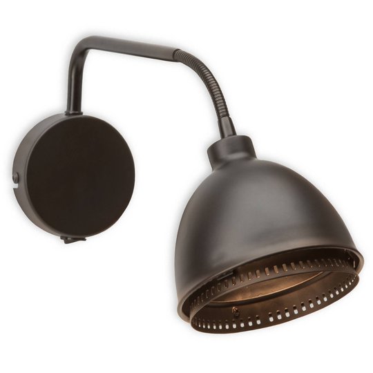 Skirt - svart vägglampa i industridesign