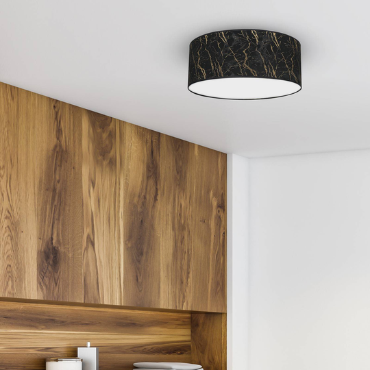 Taklampa Selma, svart-guld, Ø 40 cm