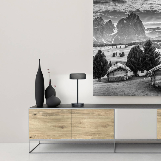 BANKAMP Mesh LED-bordslampa med dimmer, svart