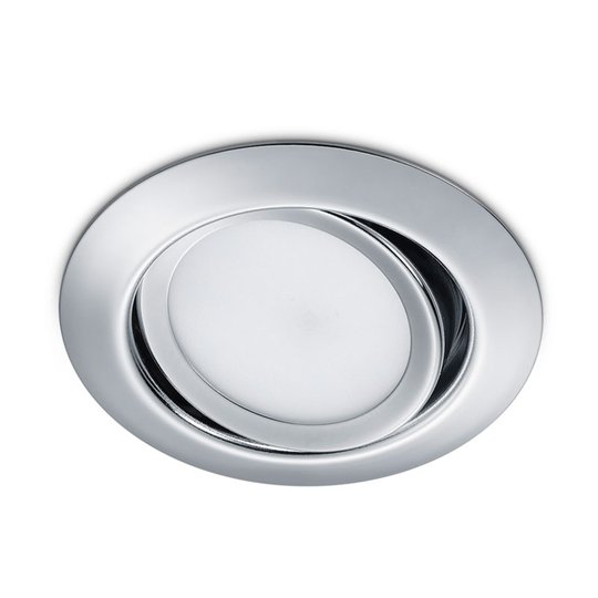 Rund LED-inbyggnadsspot Rila i krom