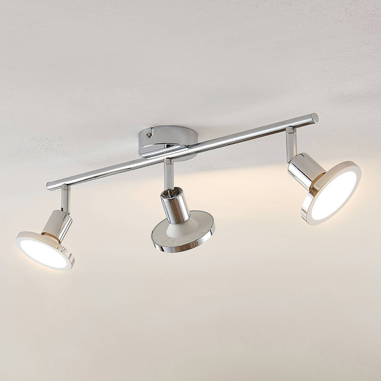 Lindby Ayden LED-takspotlight, 3 lampor, lång