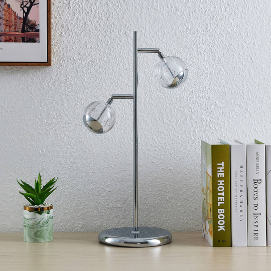 Lucande Kilio LED-bordslampa, dimbar, i krom