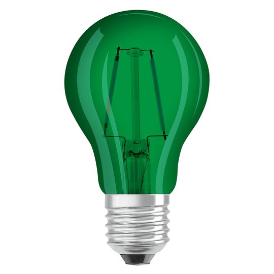 OSRAM LED-lampa E27 Star Décor Cla A 2,5W, grön