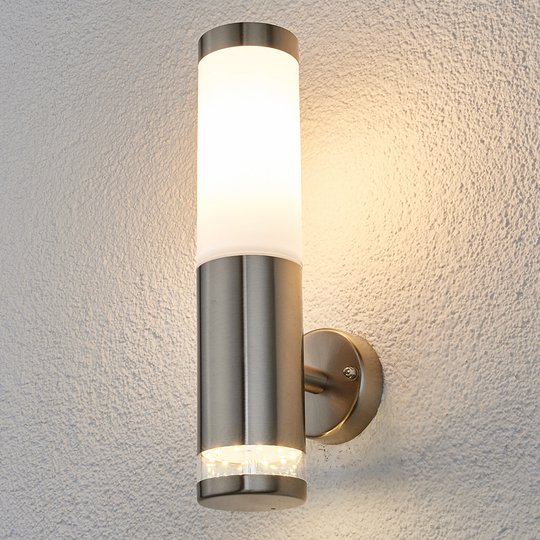 Binka - utomhusvägglampa av rostfritt stål