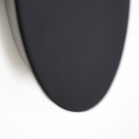 Escale Blade LED-vägglampa, matt svart, Ø 18 cm