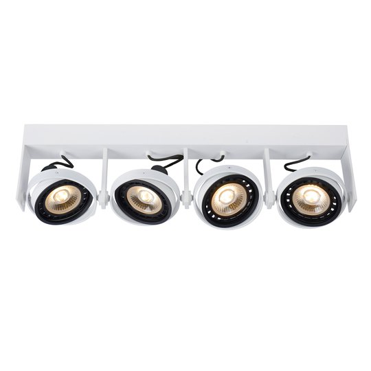 LED-takspotlight Griffon vit, 4 lampor