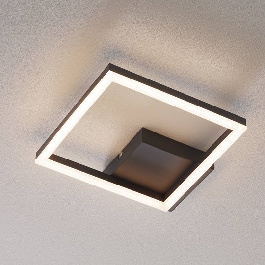 LED-taklampa Bard, 27 x 27 cm, antracit