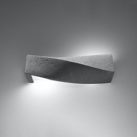 Vägglampa Turn av betong, up/down, grå