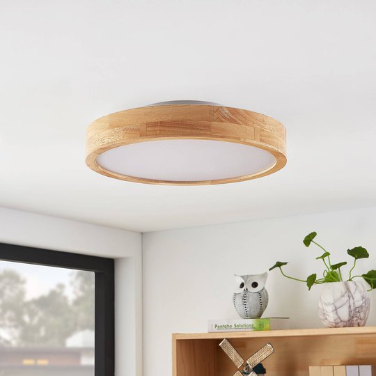 Lindby Milada LED-taklampa, ekträ