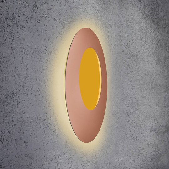 Escale Blade Open LED-vägglampa RGB+W rosé Ø79cm