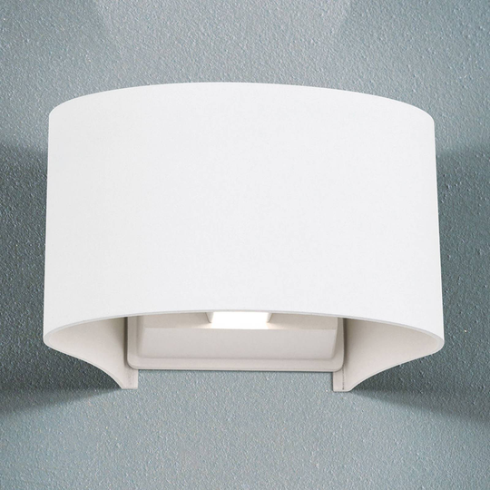 LED-utomhusvägglampa Greta, up/down, vit