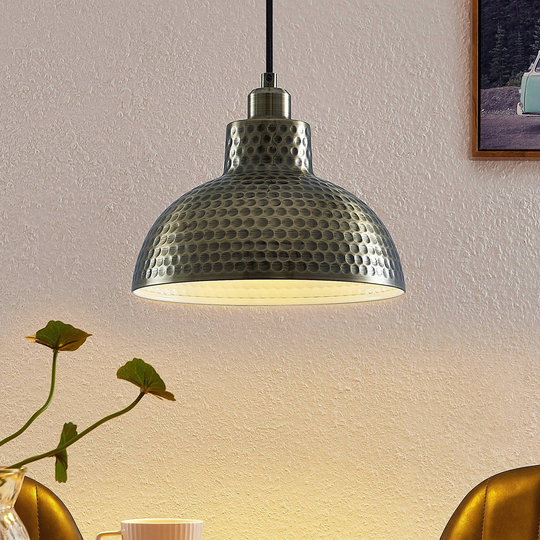 Lindby Zelotta pendellampa, 1 lampa gammal mässing