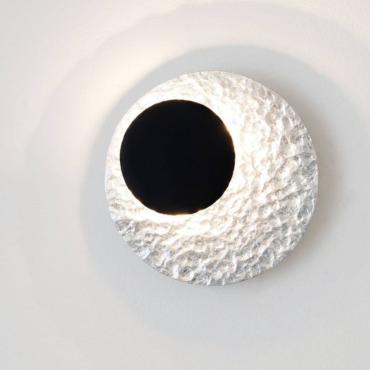 LED-vägglampa infinity i silver, Ø 26 cm