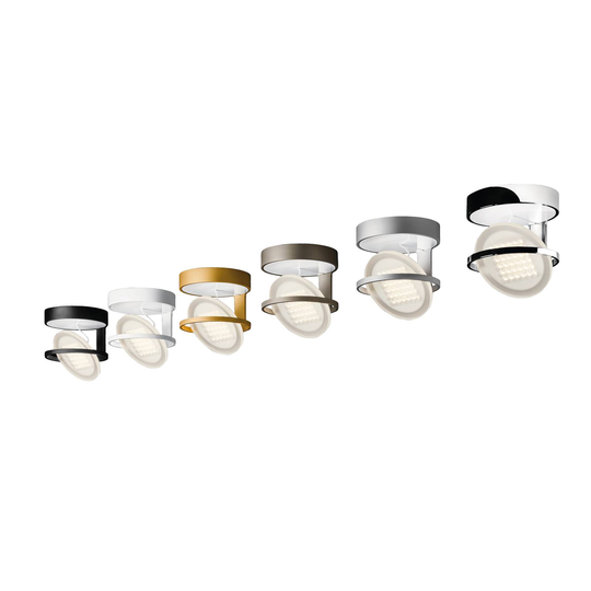 Nimbus Rim R 9 LED-taklampa Ø 11 cm 927 guld
