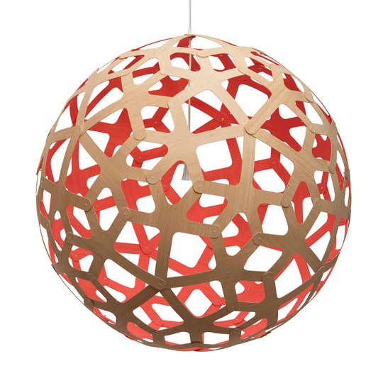 david trubridge Coral hänglampa Ø 80cm bambu-röd