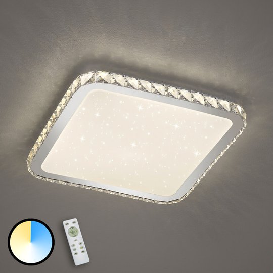 LED-taklampa Sapporo med stjärnljushölje
