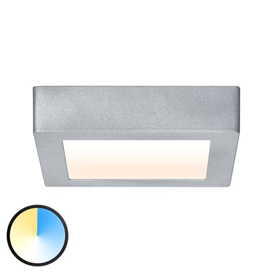 Paulmann Carpo LED-taklampa krom 17 x 17 cm