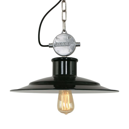 Milstone – industriell pendellampa i svart L07